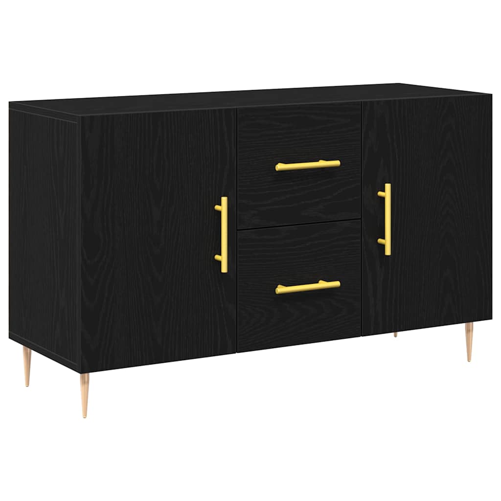 Sideboard Black Oak 100 x 36 x 60 cm Engineered Wood