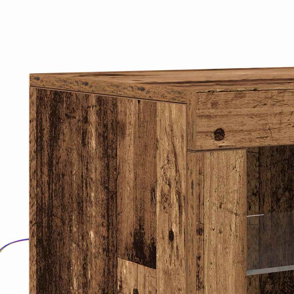 LED Sideboard Brown 60.5 x 37 x 67 cm Engineered Wood