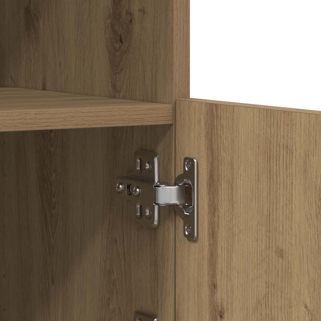 LED Sideboard Artisan Oak 81 x 37 x 100 cm Engineered Wood