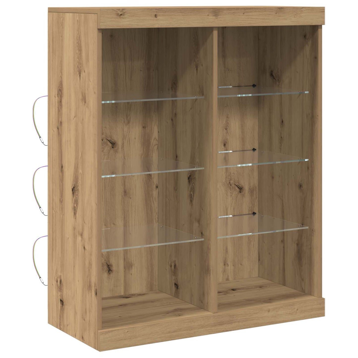 LED Sideboard Artisan Oak 81 x 37 x 100 cm Engineered Wood