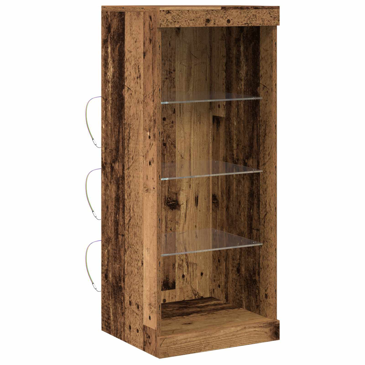 LED Sideboard Old Wood 41 x 37 x 100 cm Engineered Wood