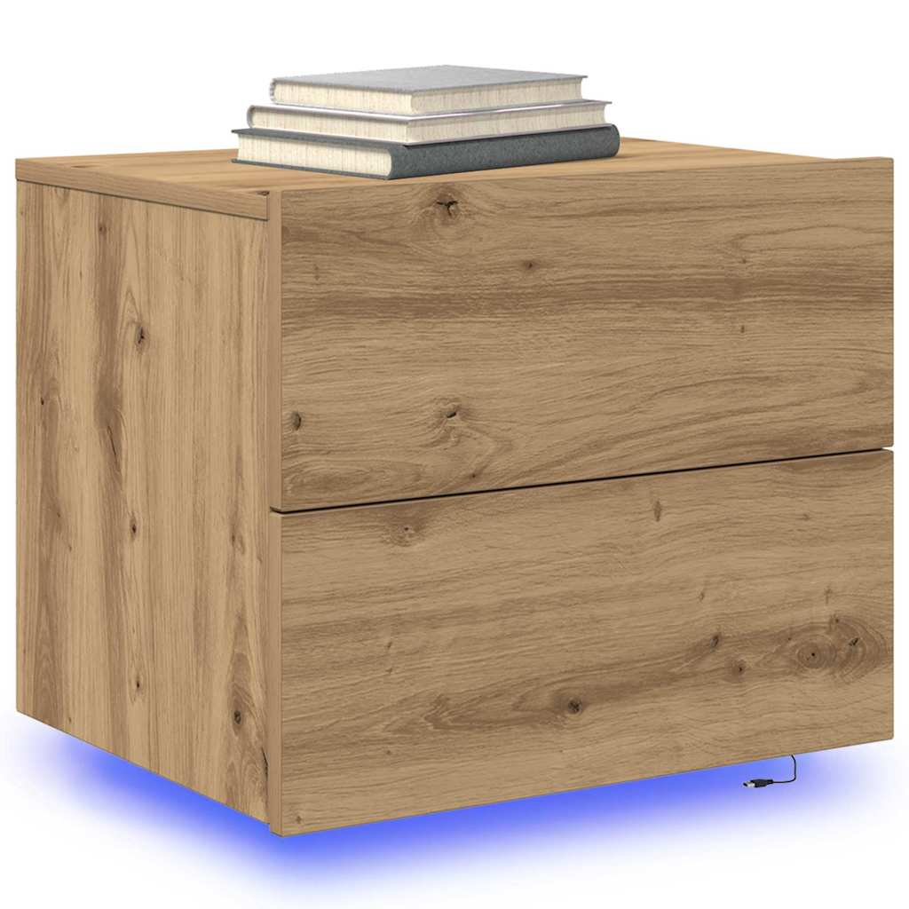 Bedside Cabinet Artisan Oak 50 x 39 x 41 cm Engineered Wood