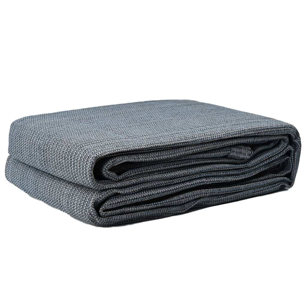 Tent Carpet Folding Blue and Grey 400 x 250 cm Polyethylene