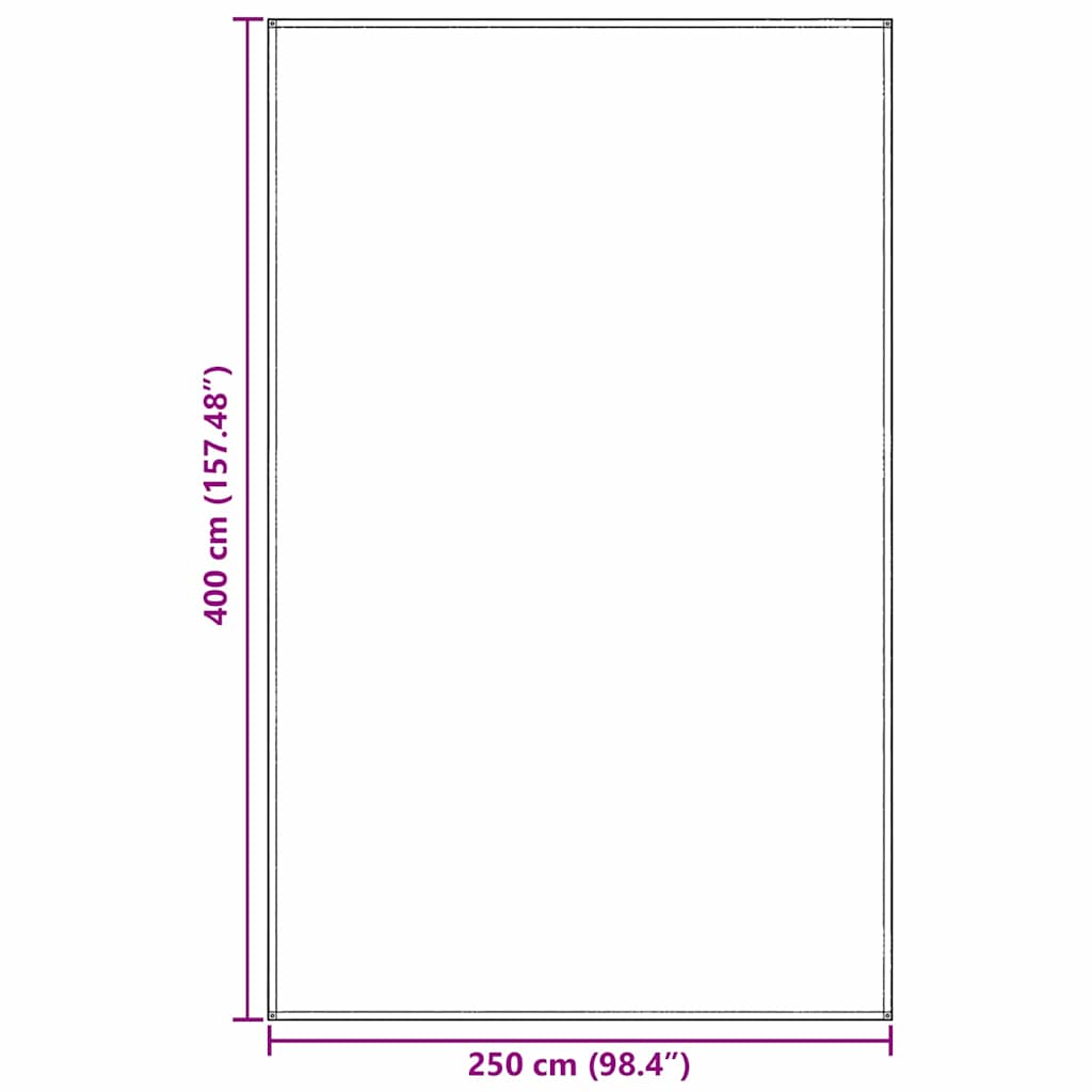 Tent Carpet Folding Blue and Grey 400 x 250 cm Polyethylene