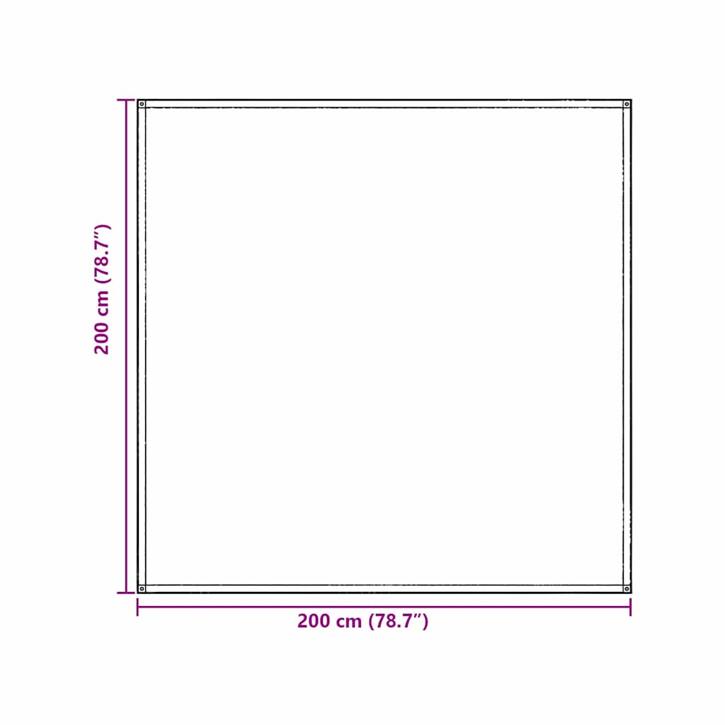 Tent Carpet Folding Manual Light Grey 200 x 200 cm Polyethylene