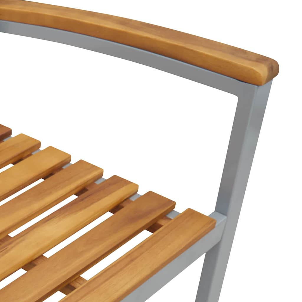 Garden Chair 4 pcs Brown Solid Acacia Wood Stackable