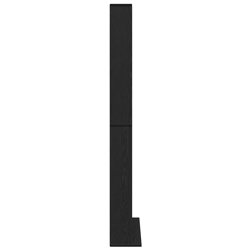 CD Cabinet Black Oak 101 x 23 x 177.5 cm Engineered Wood