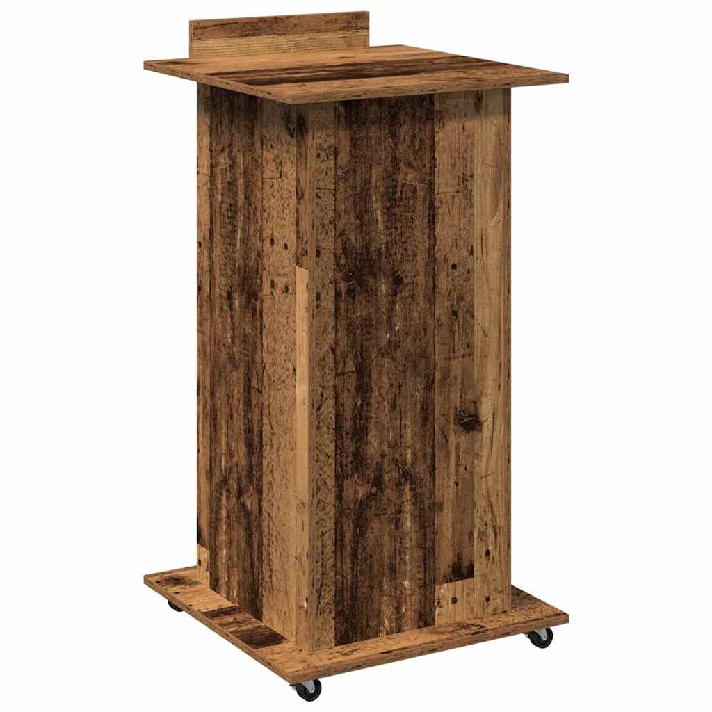 Podium Old Wood Engineered Wood 55 x 55 x 107 cm