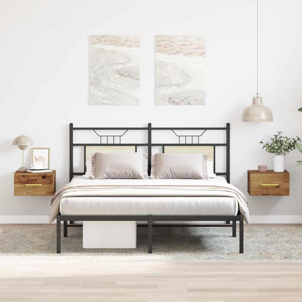 Bedside Cabinet 2 pcs 35 x 35 x 20 cm Engineered Wood Old Wood