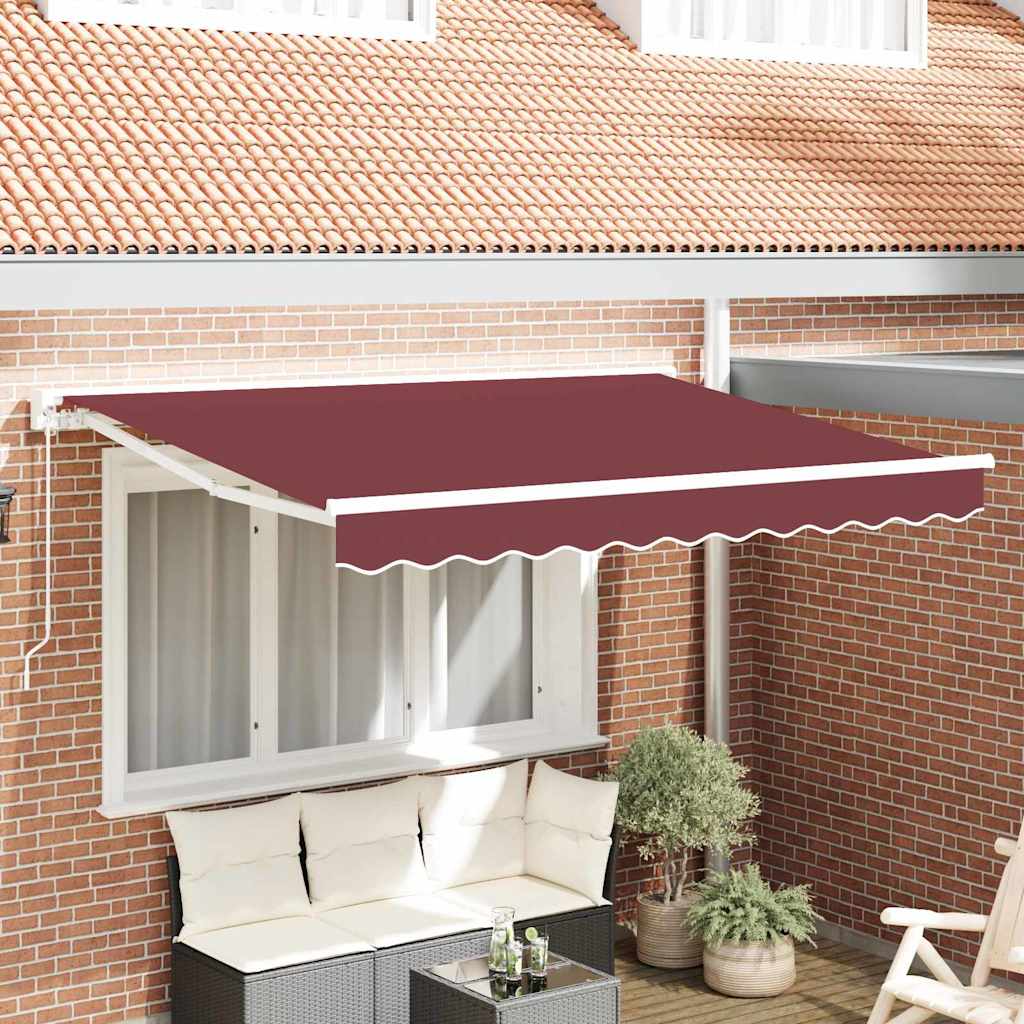 Awning Frame Burgundy 300 x 200 cm Polyester with PU coating