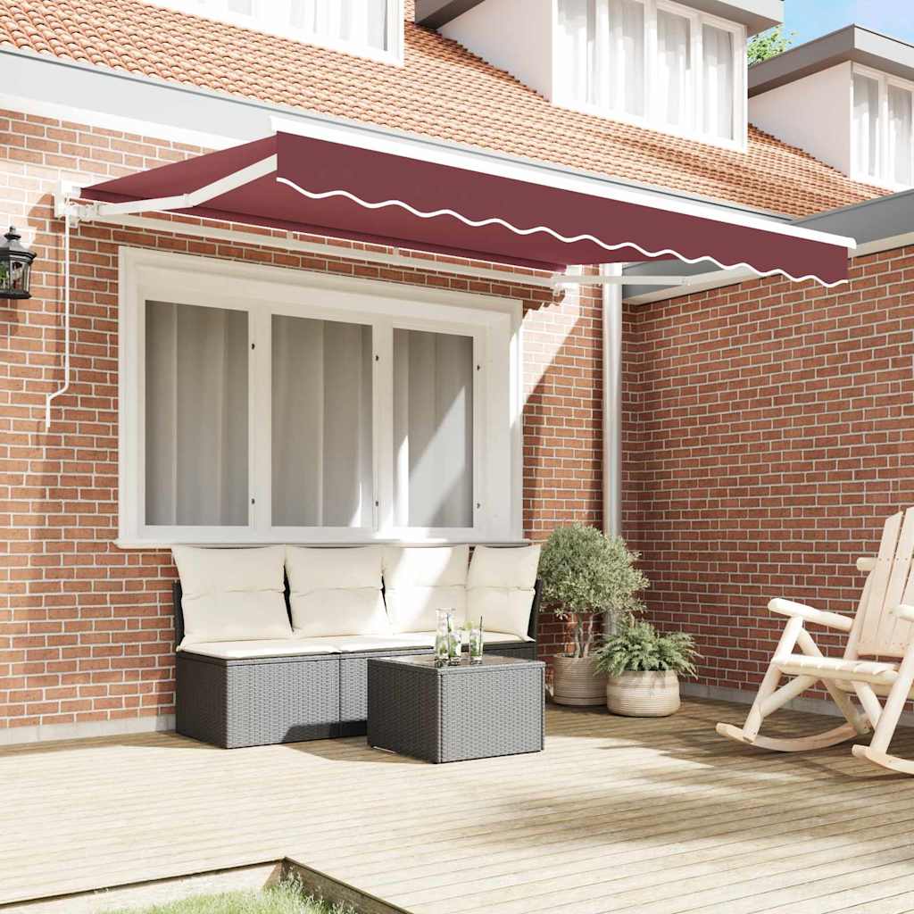 Awning Frame Burgundy 300 x 200 cm Polyester with PU coating