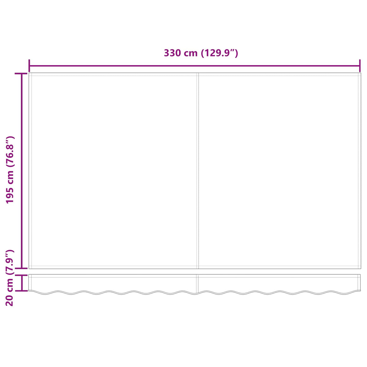 Manual Awning 3.5 x 2 m Cream 100% Polyester