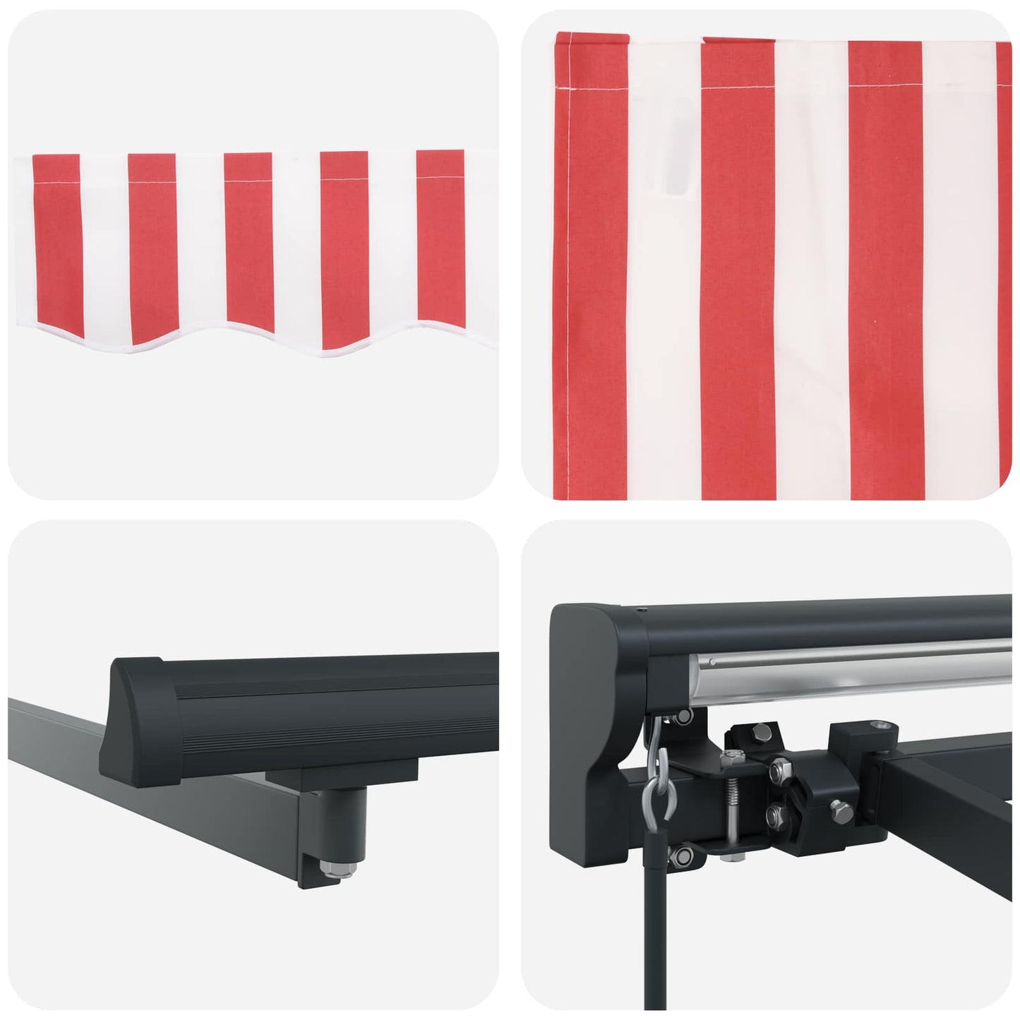 Awning Frame Red and White 300 x 250 cm