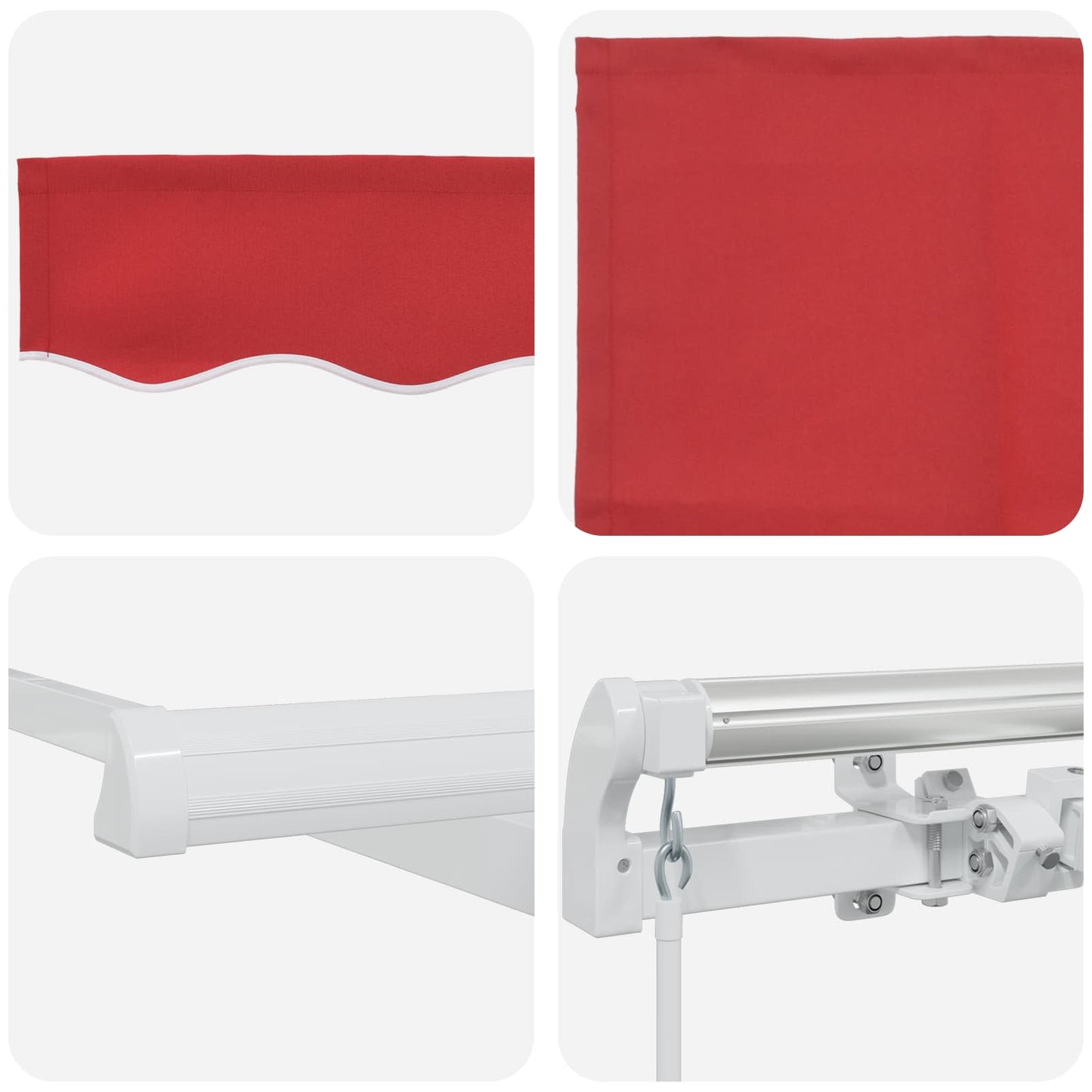 Retractable Awning Red 300 x 250 x 165 cm