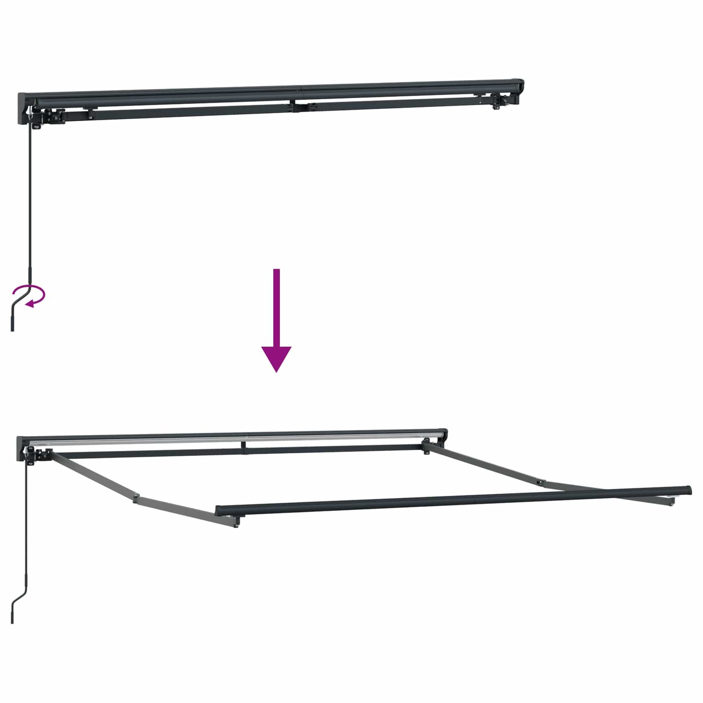 Awning Frame Green and Yellow 300 x 250 cm