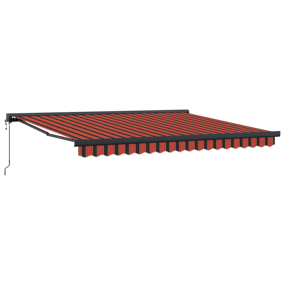 Retractable Awning Red and Black 350 x 250 cm