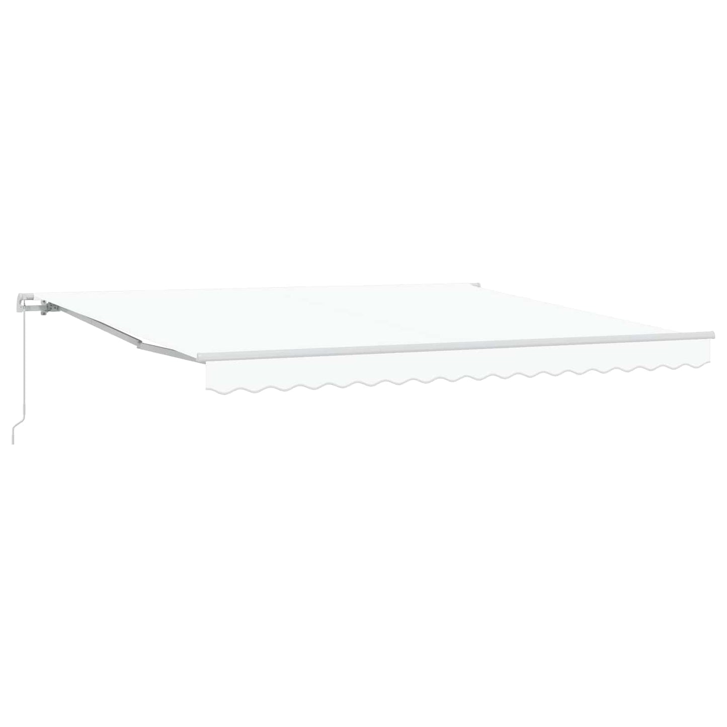 Retractable Awning White 400 x 300 cm Polyester and Aluminium