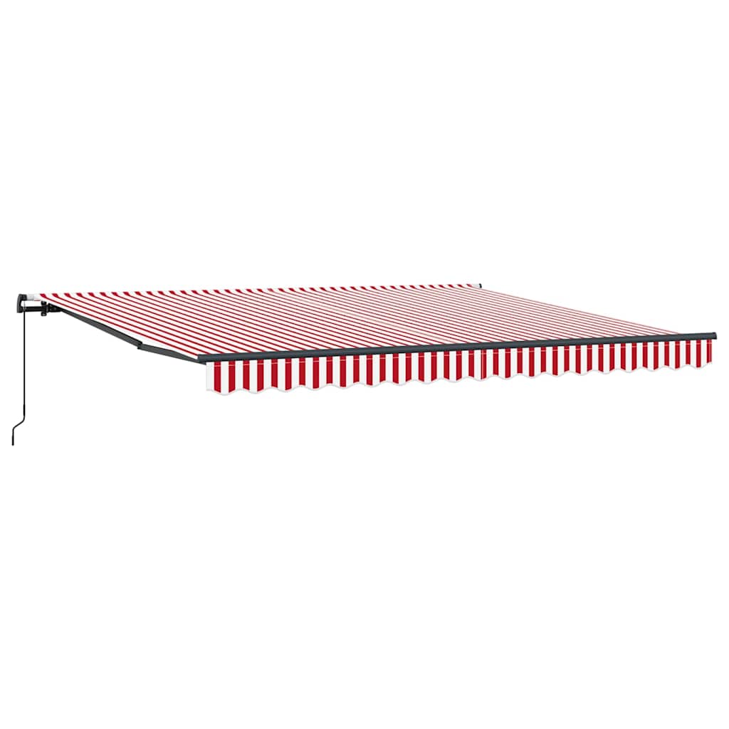 Retractable Awning Red and White 400 x 350 cm