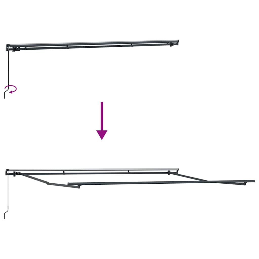 Retractable Awning Red and White 400 x 350 cm