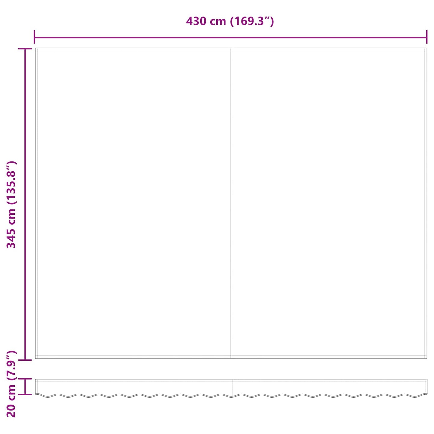 Retractable Awning Beige 450 x 350 cm Polyester and Aluminium