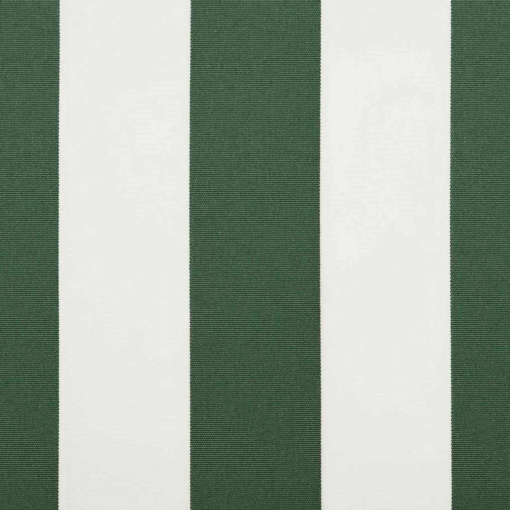 Retractable Awning Green and White 500 x 300 cm