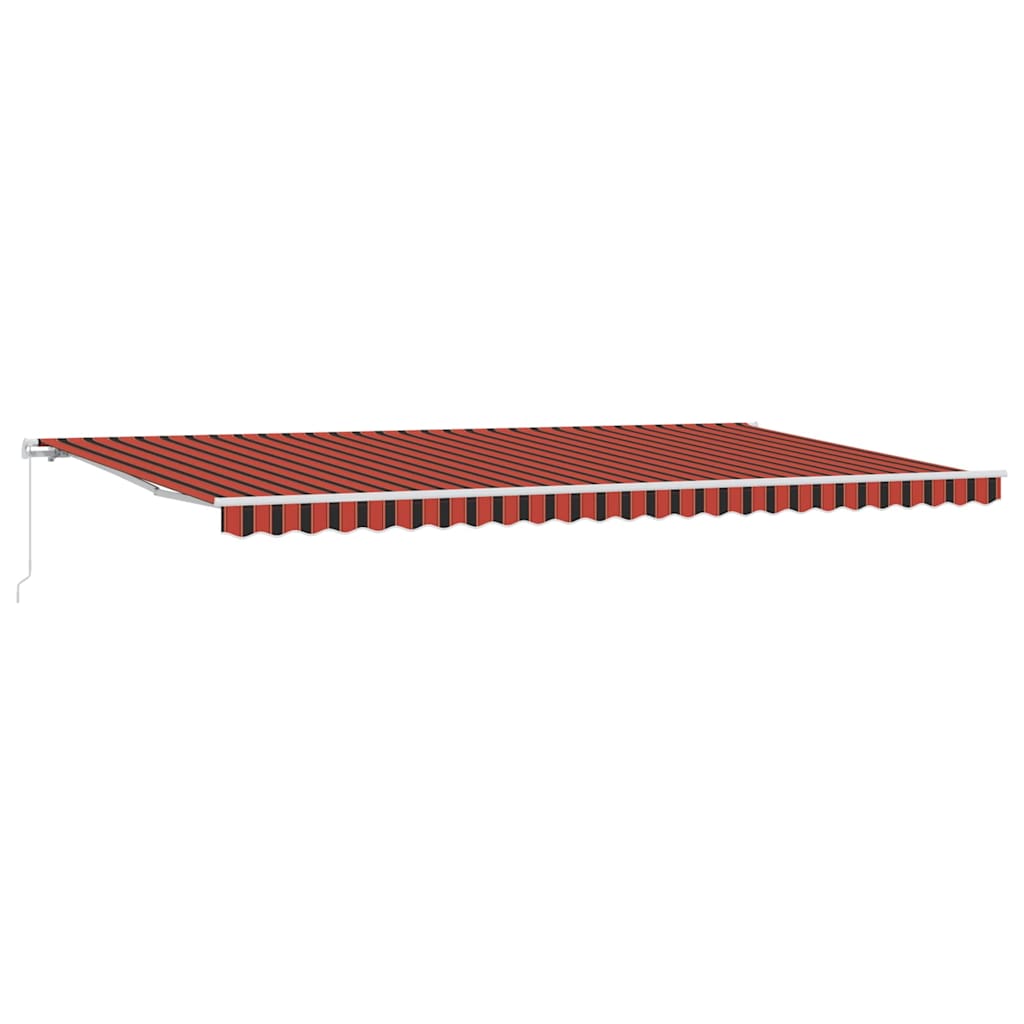 Retractable Awning Orange and Brown 600 x 300 cm