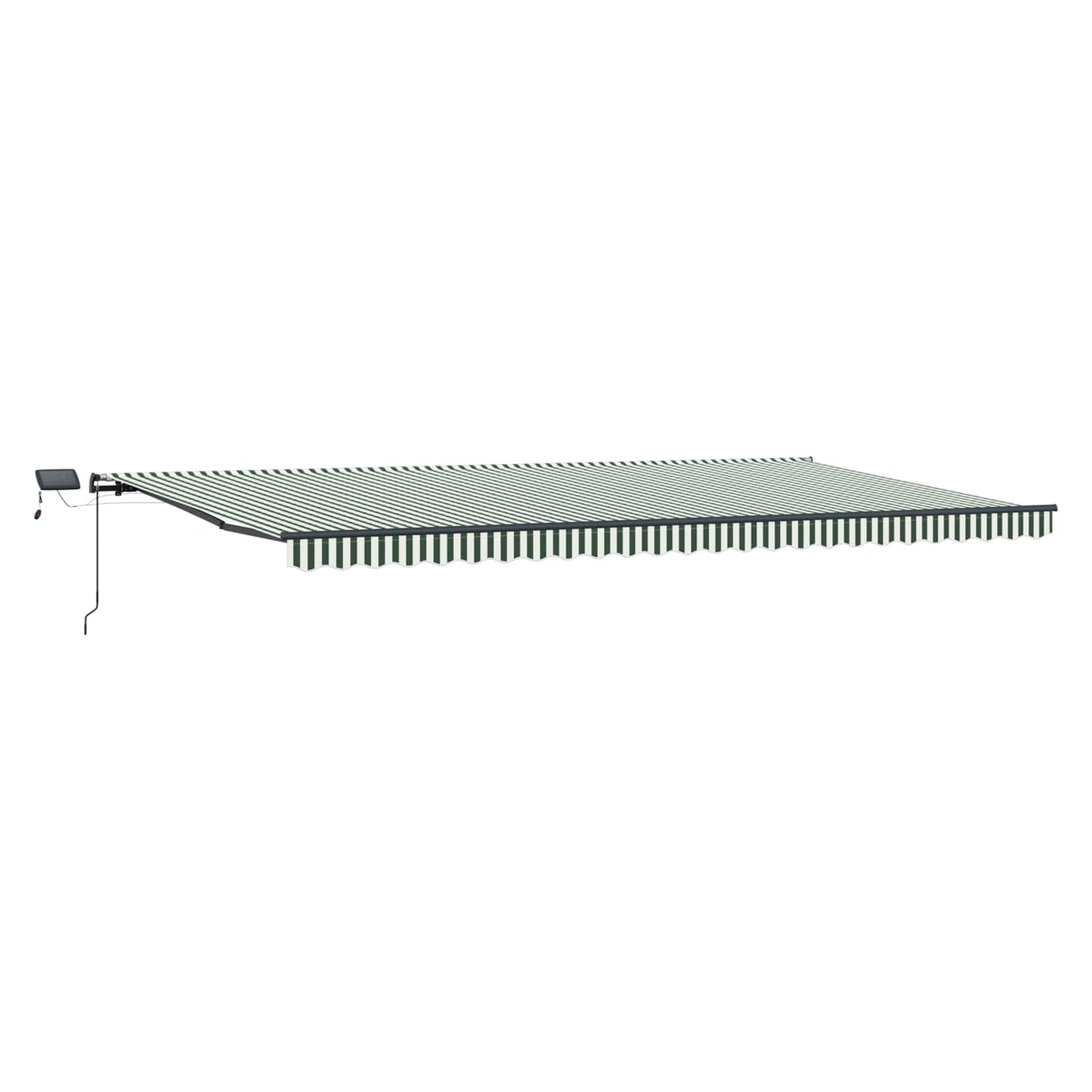 Retractable Awning Green and White 600 x 300 cm