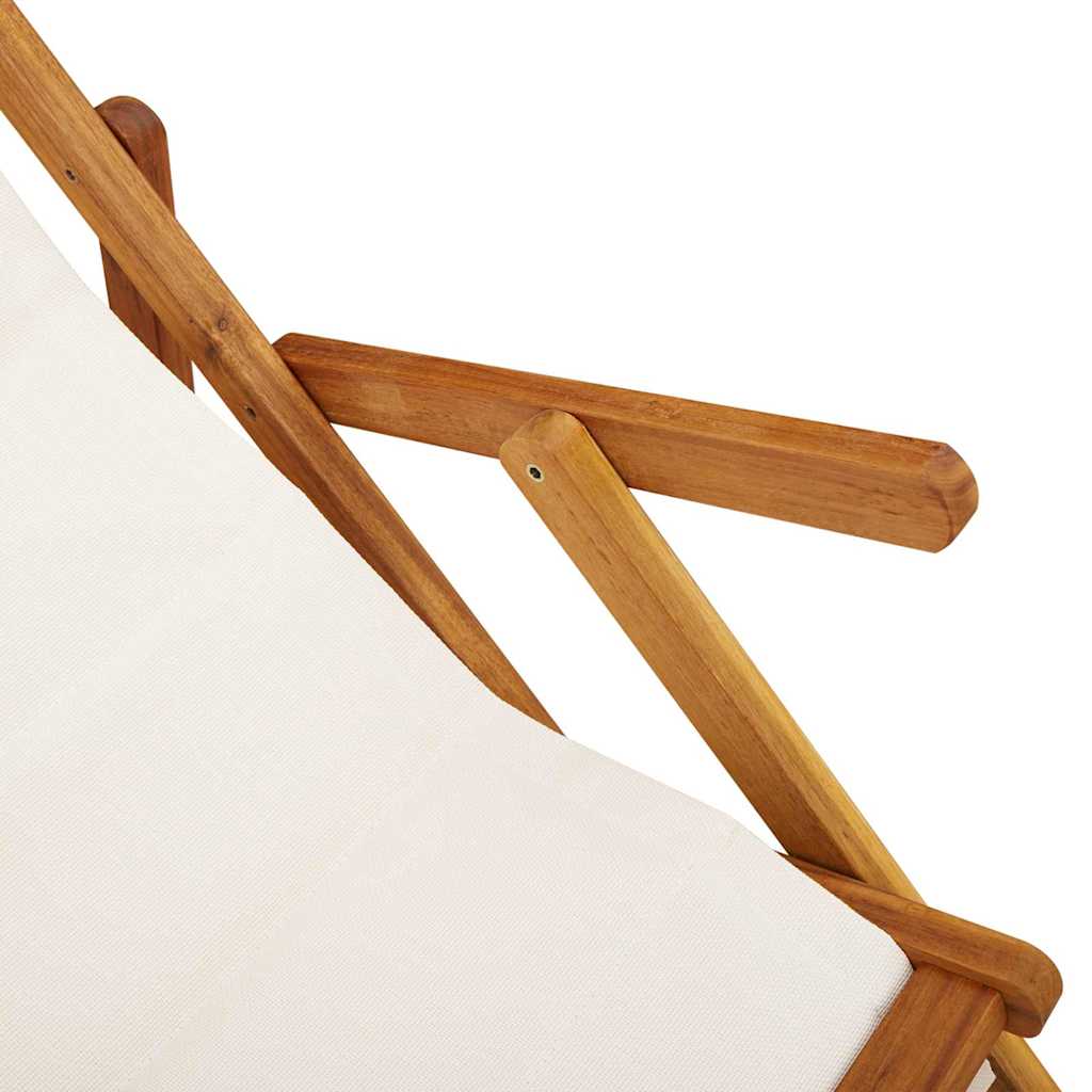 Beach Chair 2 pcs Brown Solid Acacia Wood