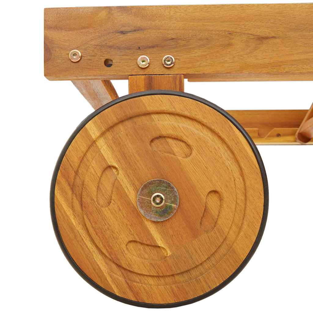 Sun Lounger 2 pcs Solid Acacia Wood Red
