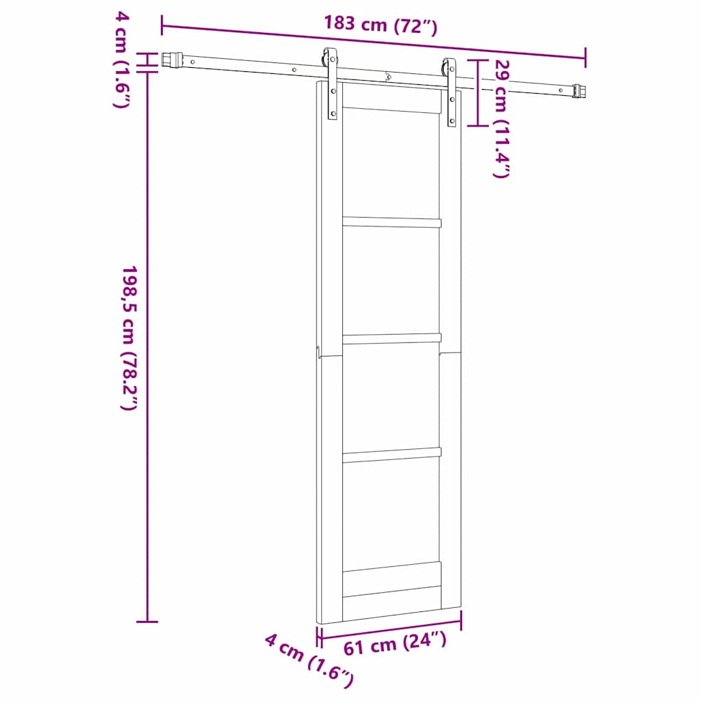 Sliding Door ORKDAL Natural 61 x 198.5 cm