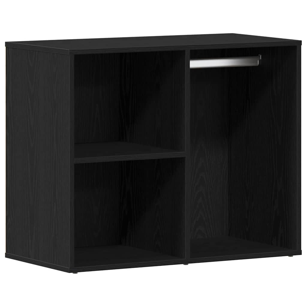 LED Dressing Table Set Black Oak 140 x 40 x 140 cm