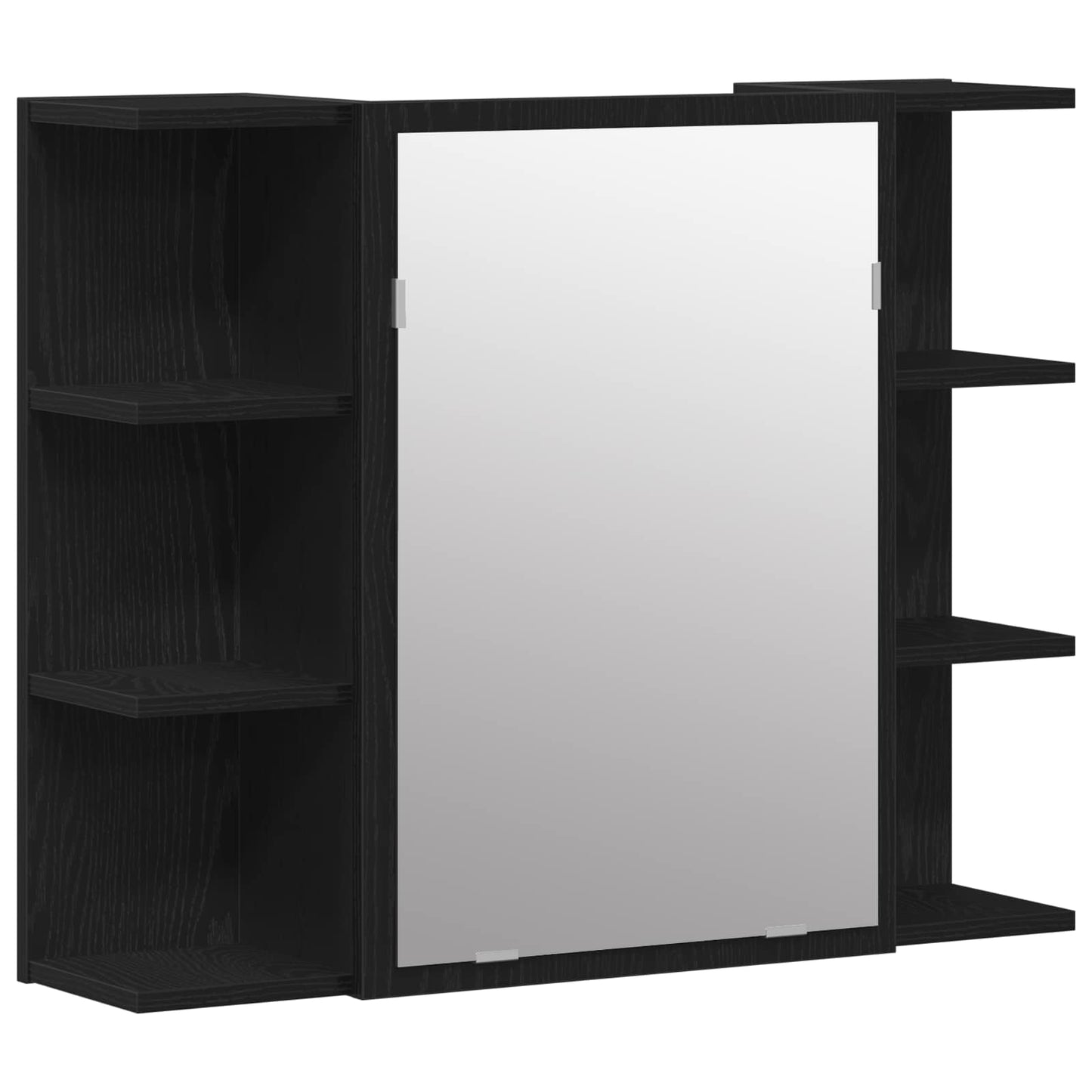 Bathroom Furniture Set 4 pcs Black Engineered Wood