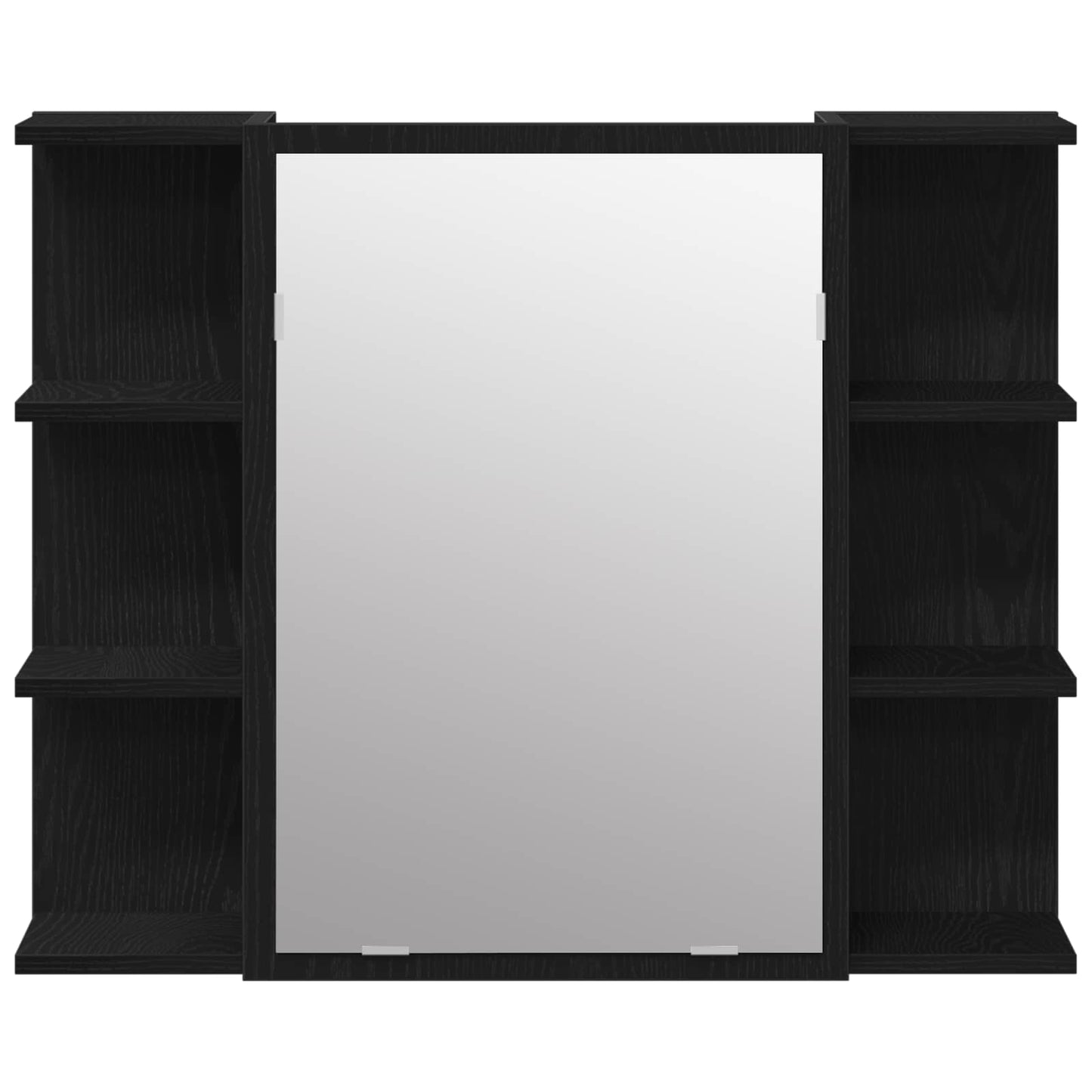 Bathroom Furniture Set 4 pcs Black Engineered Wood