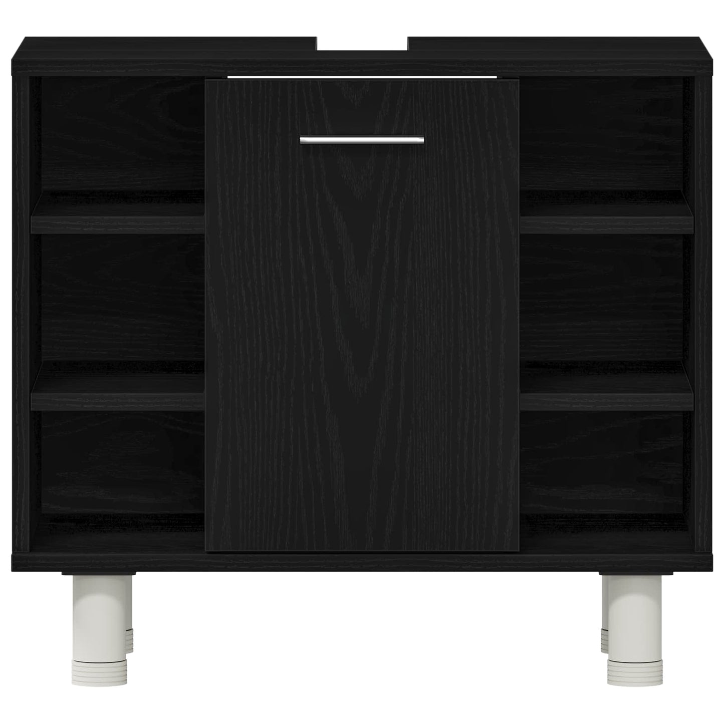 Bathroom Furniture Set 4 pcs Black Engineered Wood