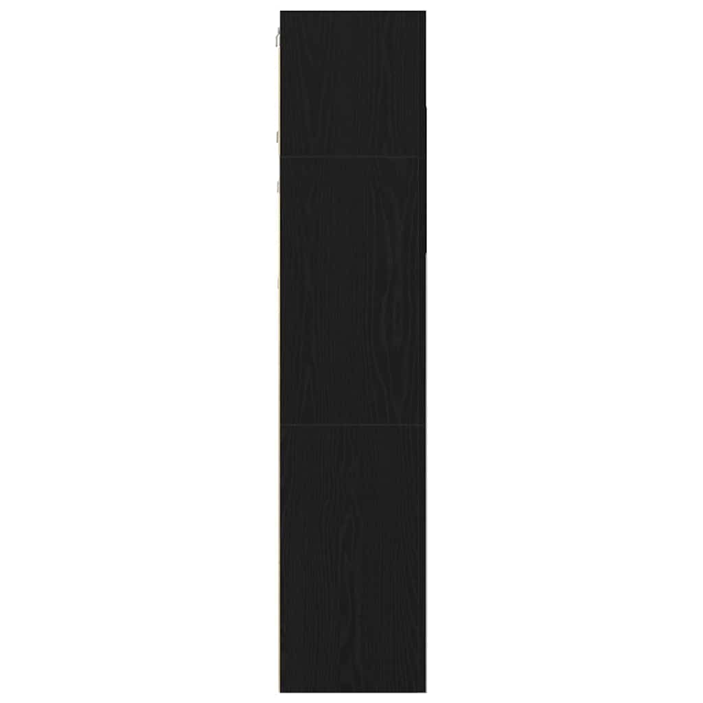 TV Cabinet Set 3 pcs Black Oak Engineered Wood