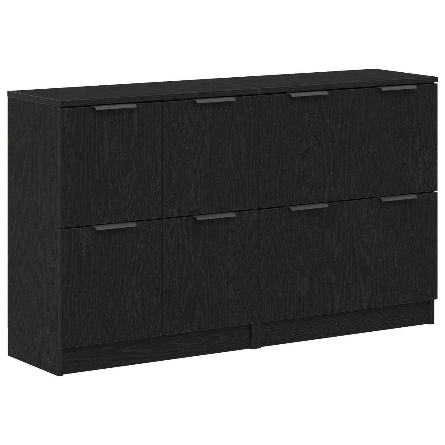Sideboard 2 pcs Black Oak 60 x 30 x 70 cm Engineered Wood