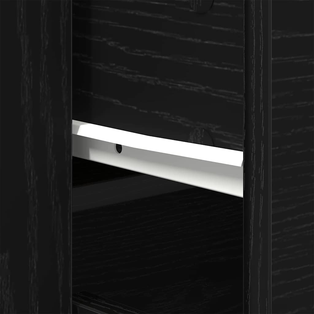 Sideboard Black Oak 240 x 33 x 70 cm Engineered Wood