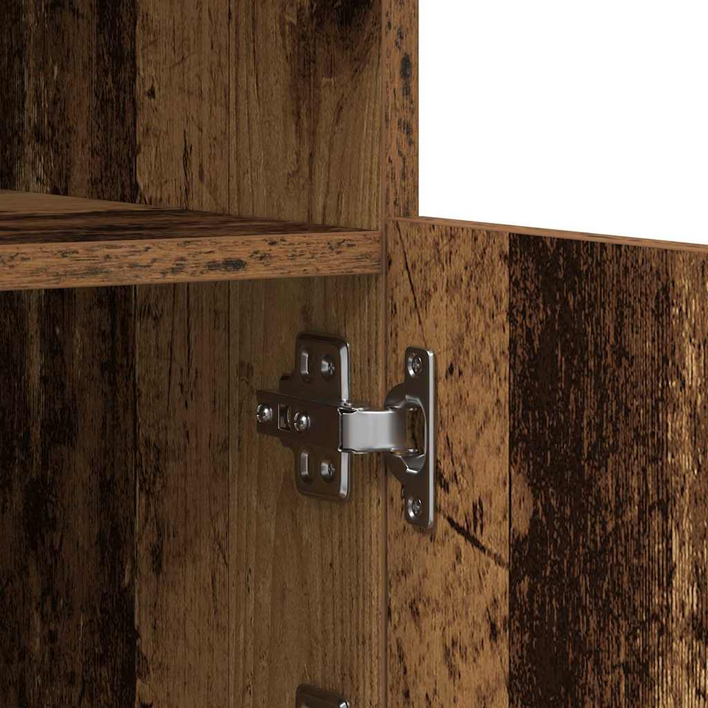 LED Sideboard Old Wood 202 x 37 x 67 cm Engineered Wood