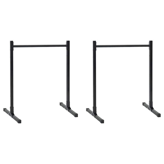Dip Station 2 pcs Black 55 x 90 x 104.5 cm Powder-Coated Steel