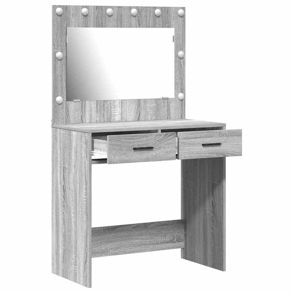 Dressing Table Grey Sonoma 78.5 x 41 x 135 cm Engineered Wood