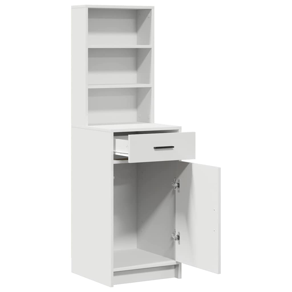 Highboard White 41 x 40 x 135 cm Engineered Wood