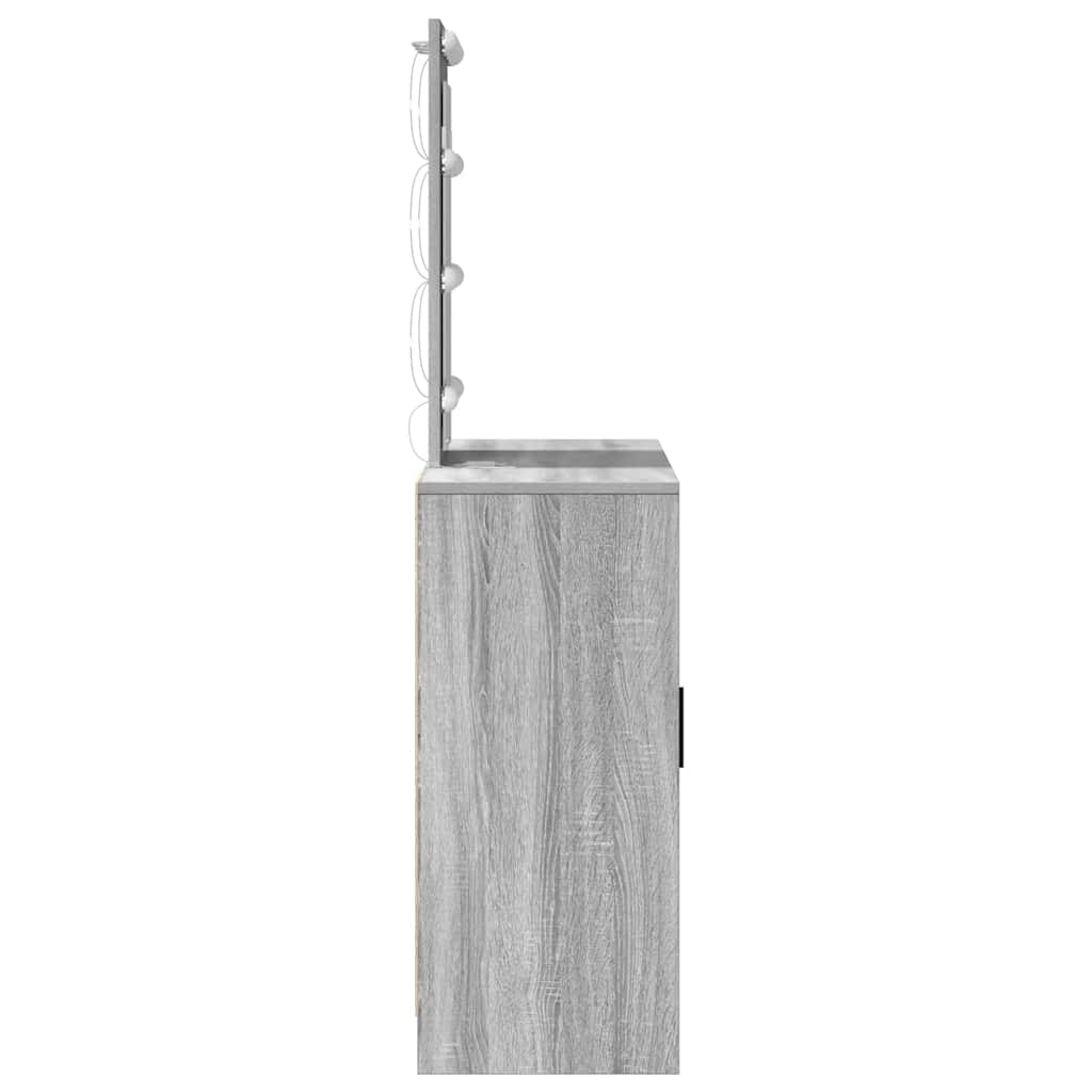 Dressing Table Grey 102 x 33 x 135 cm Engineered Wood