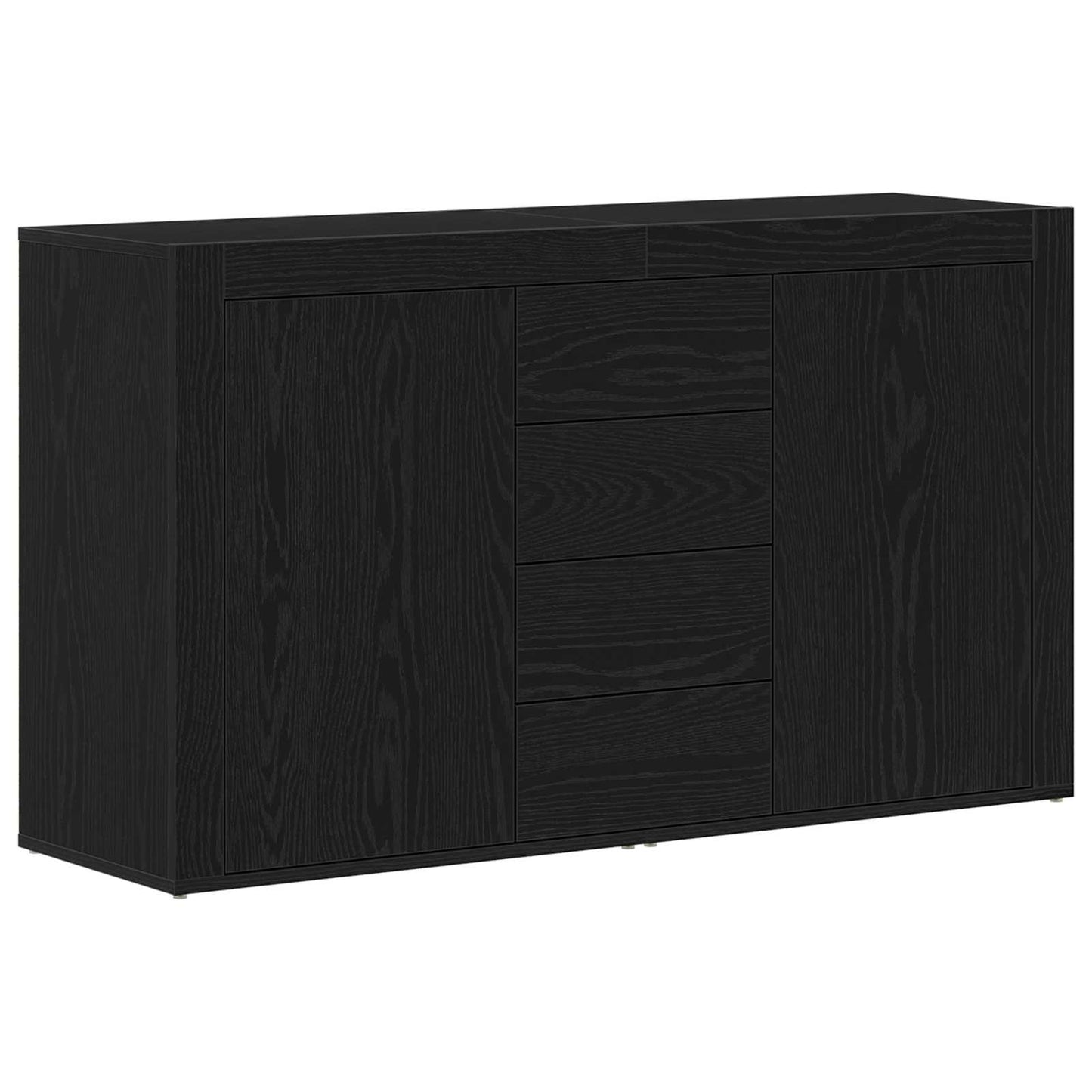 Sideboard Black Oak 120 x 36 x 69 cm Engineered Wood
