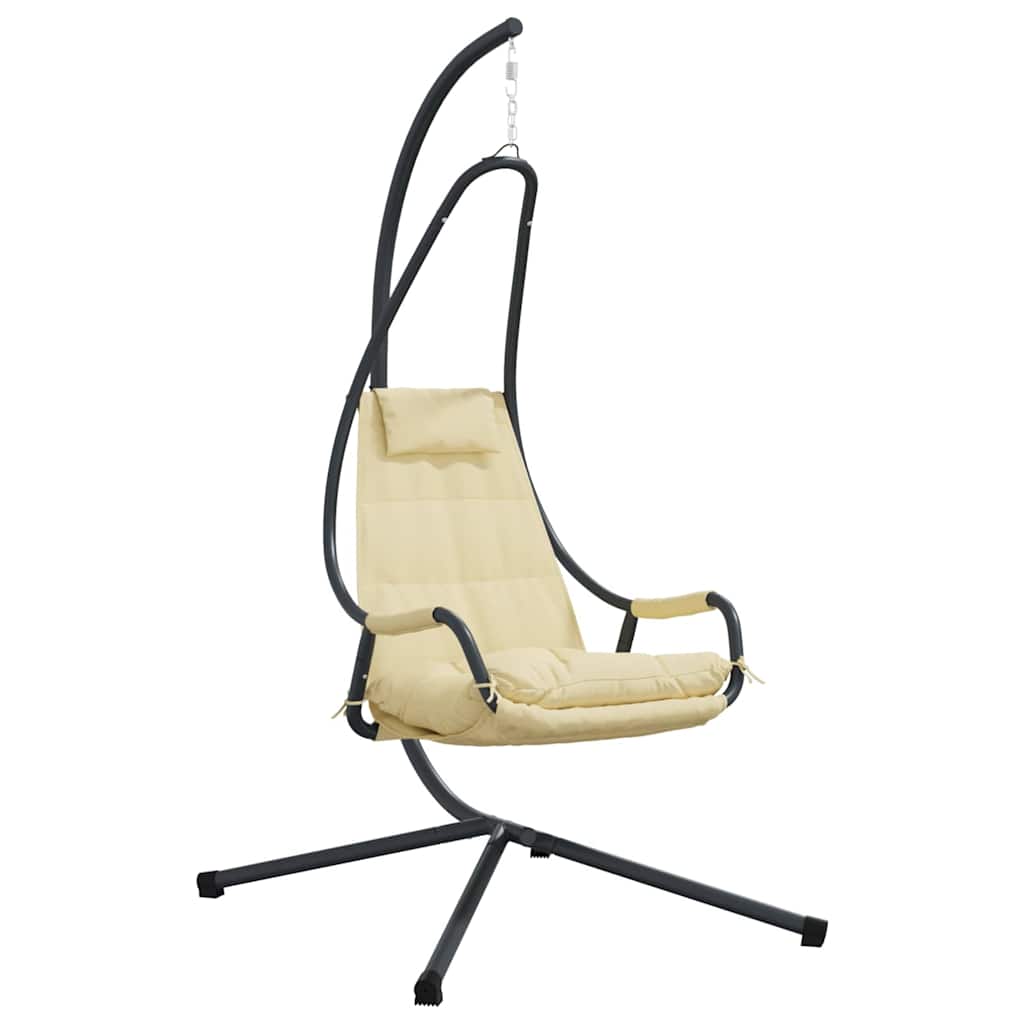 Hanging Egg Chair Steel 94 x 107 x 196.5 cm Beige