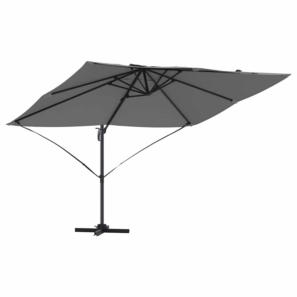 Umbrella 351 x 250 x 260 cm Polyester and Aluminium Anthracite