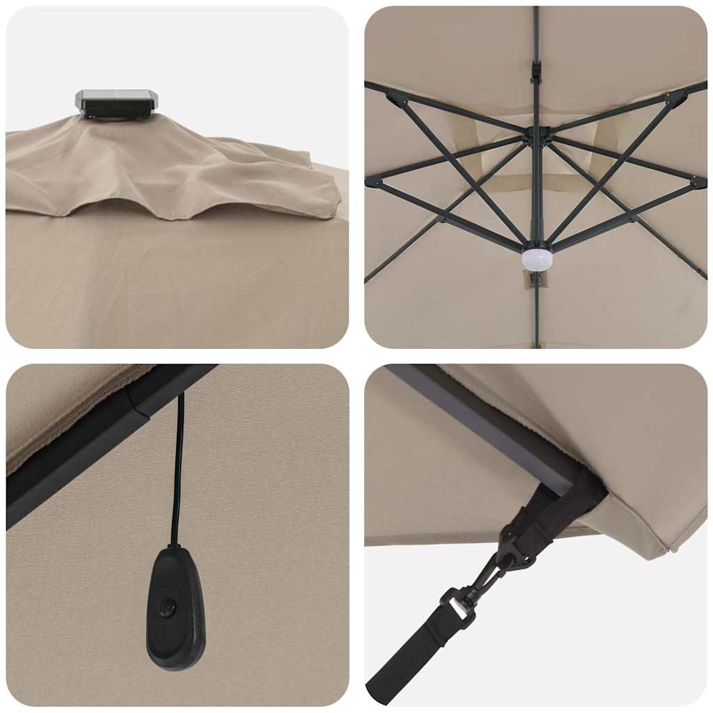 Roma Parasol 286 x 284 x 270 cm Aluminium and Polyester