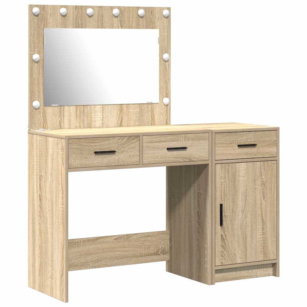 Dressing Table 2 pcs Brown 40 x 41 x 75 cm Engineered Wood