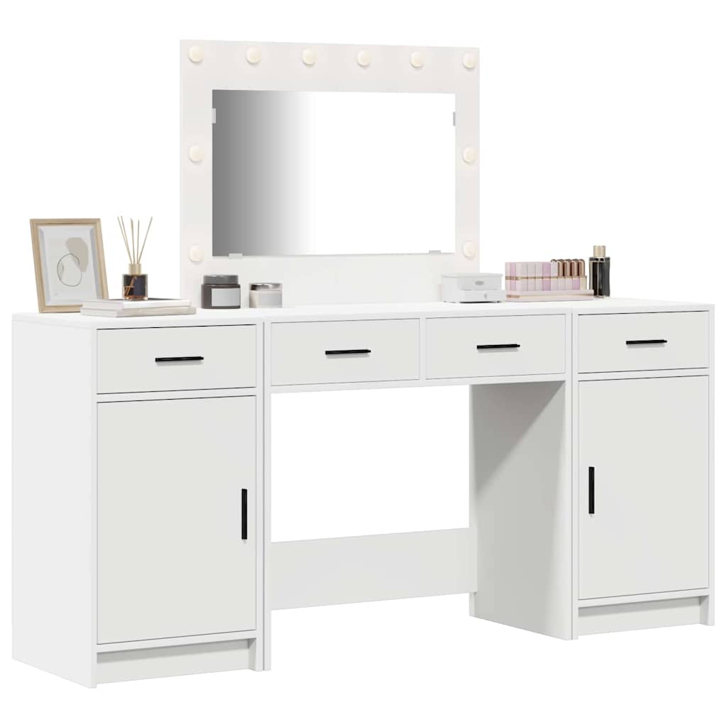 Dressing Table 3 pcs White 78.5 x 41 x 135 cm Engineered Wood