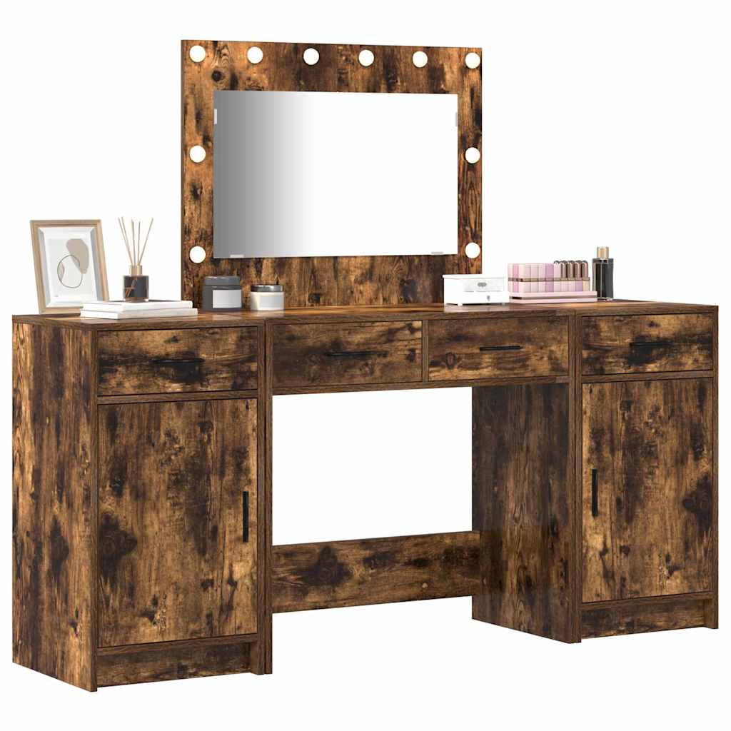 Dressing Table 3 pcs Brown 78.5 x 41 x 135 cm Engineered Wood