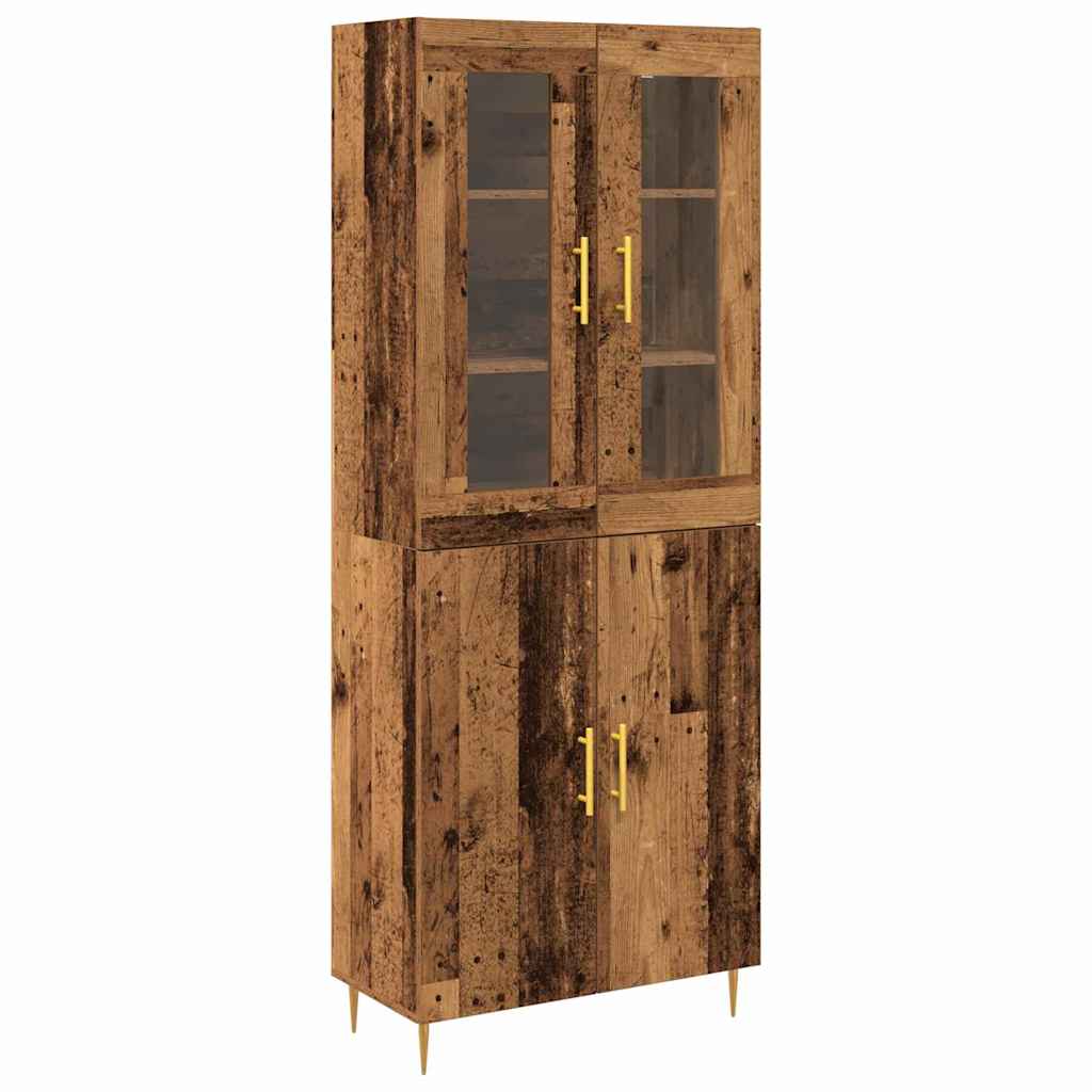 Highboard 2 pcs Old Wood 69.5 x 34 x 180 cm Engineered Wood